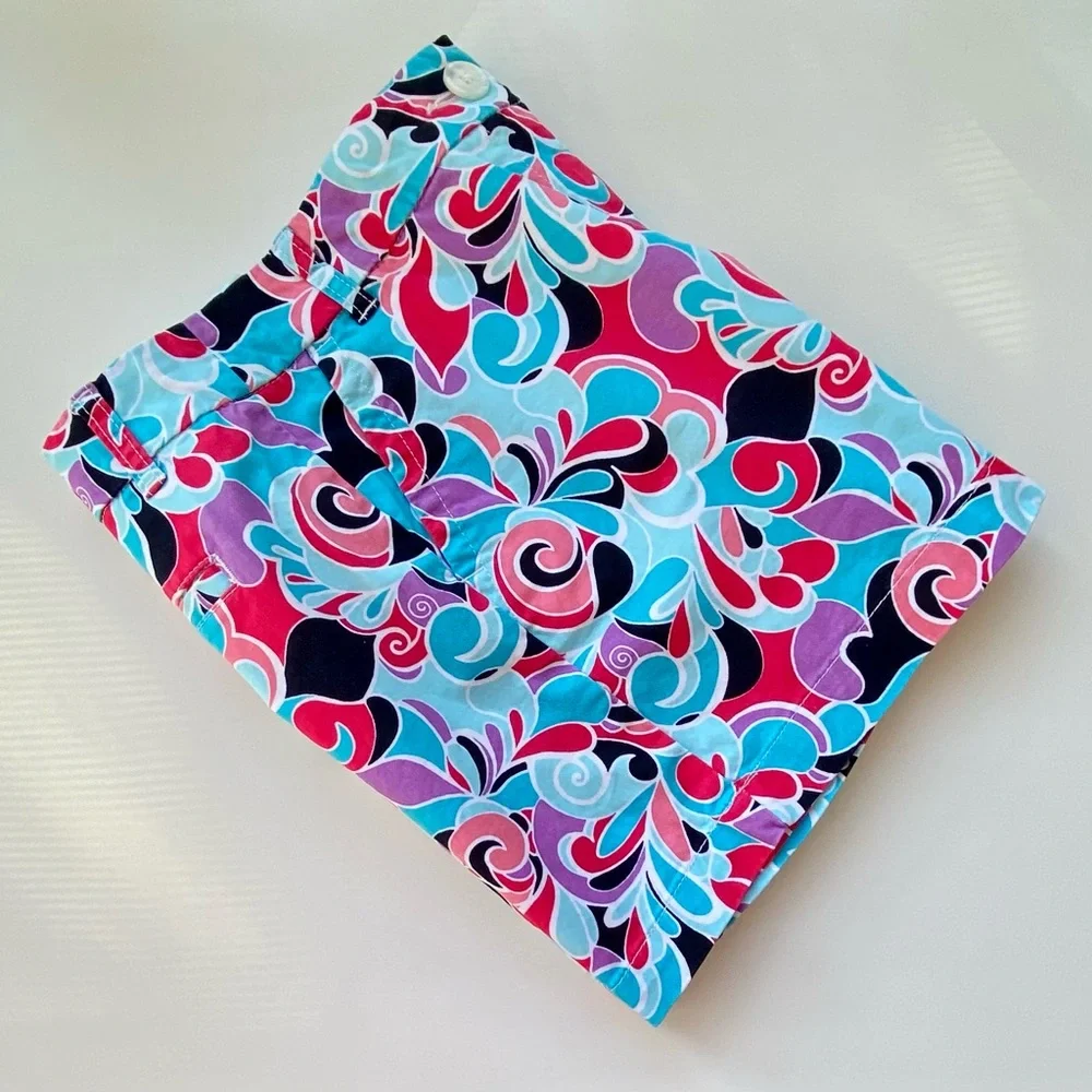 Crown & Ivy, Cotton Blend Chino Shorts, Multicolor Chino Shorts Sz: 2 - Picture 6 of 6